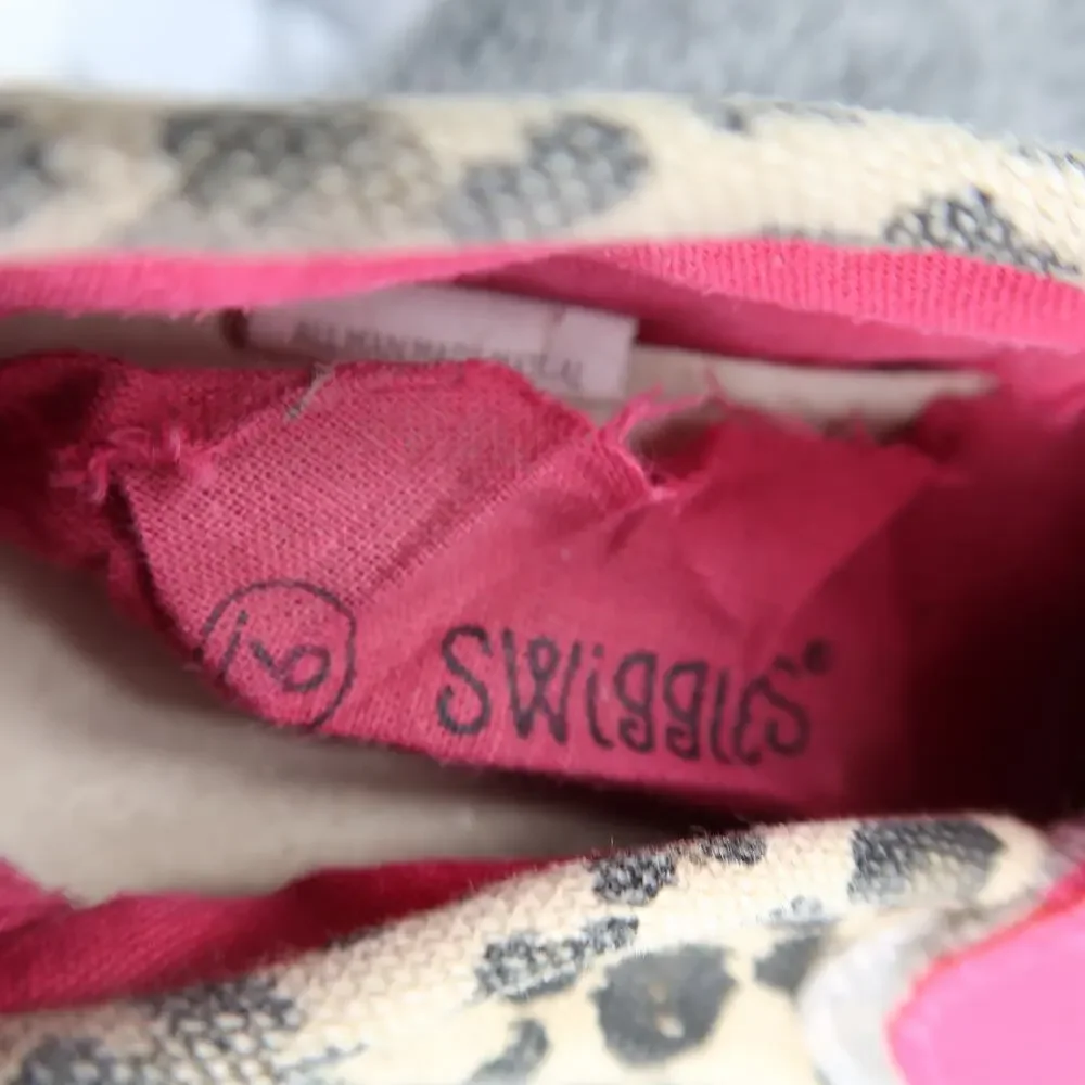 Swiggles Shoes Toddler 9 Sneakers Leopard Animal Print Casual Flat Slip On Kids